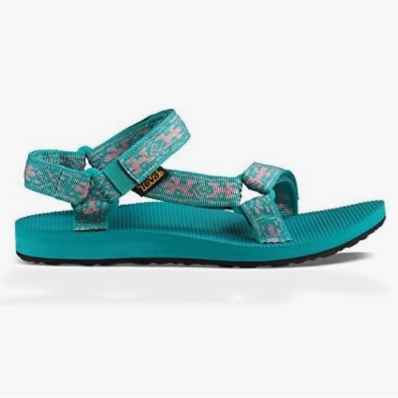 TEVA Women's Original Universal Sandal size 7M boho Lizard blue summer resort - Picture 1 of 8